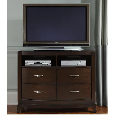 4 Drawer Media Chest with 2 Shelves